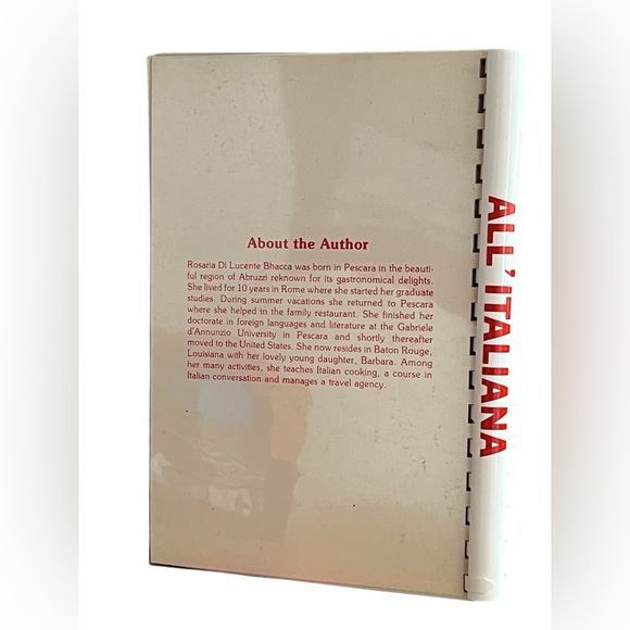 ALL'ITALIANA Italian Recipe Book by Rosario DiLuccente Bhacca - Picture 11 of 11